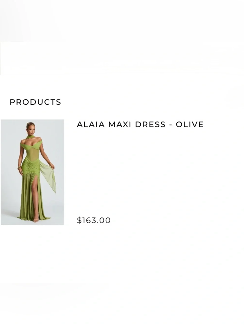 Babyboo Green Off-Shoulder Evening Gown with Scarf/Neck Drape Included - Picture 3 of 3